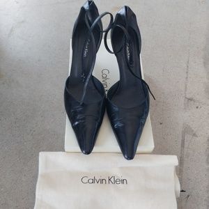 Calvin Klein Black Leather Heels